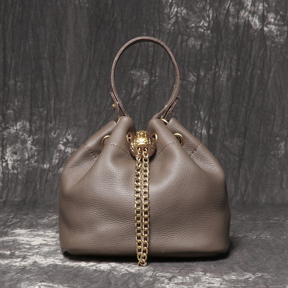 Crossbody Bag for Women – Genuine Leather, Genuine Leather Bucket Handmade Cowhide | Bag Vero – detail view 10