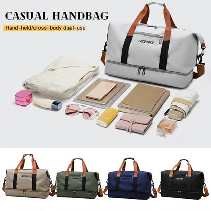 Spacious And Versatile Duffel Bag Suitable for The Gym, Travel, And Luggage, Made from Lightweight And Durable Nylon with Several Compartments, Perfect for Weekend Getaways And As a Roomy Gym Tote for Both Men And Women