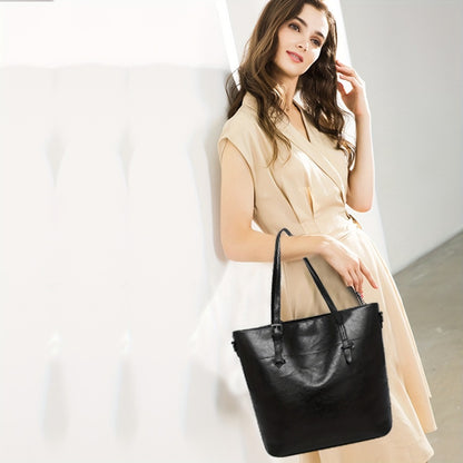 4pcs Retro Women'S Tote Bag, Elegant Pu- Crossbody Bag, Handbag, Shoulder Bag, Wallet, Suitable for Shopping And Dating