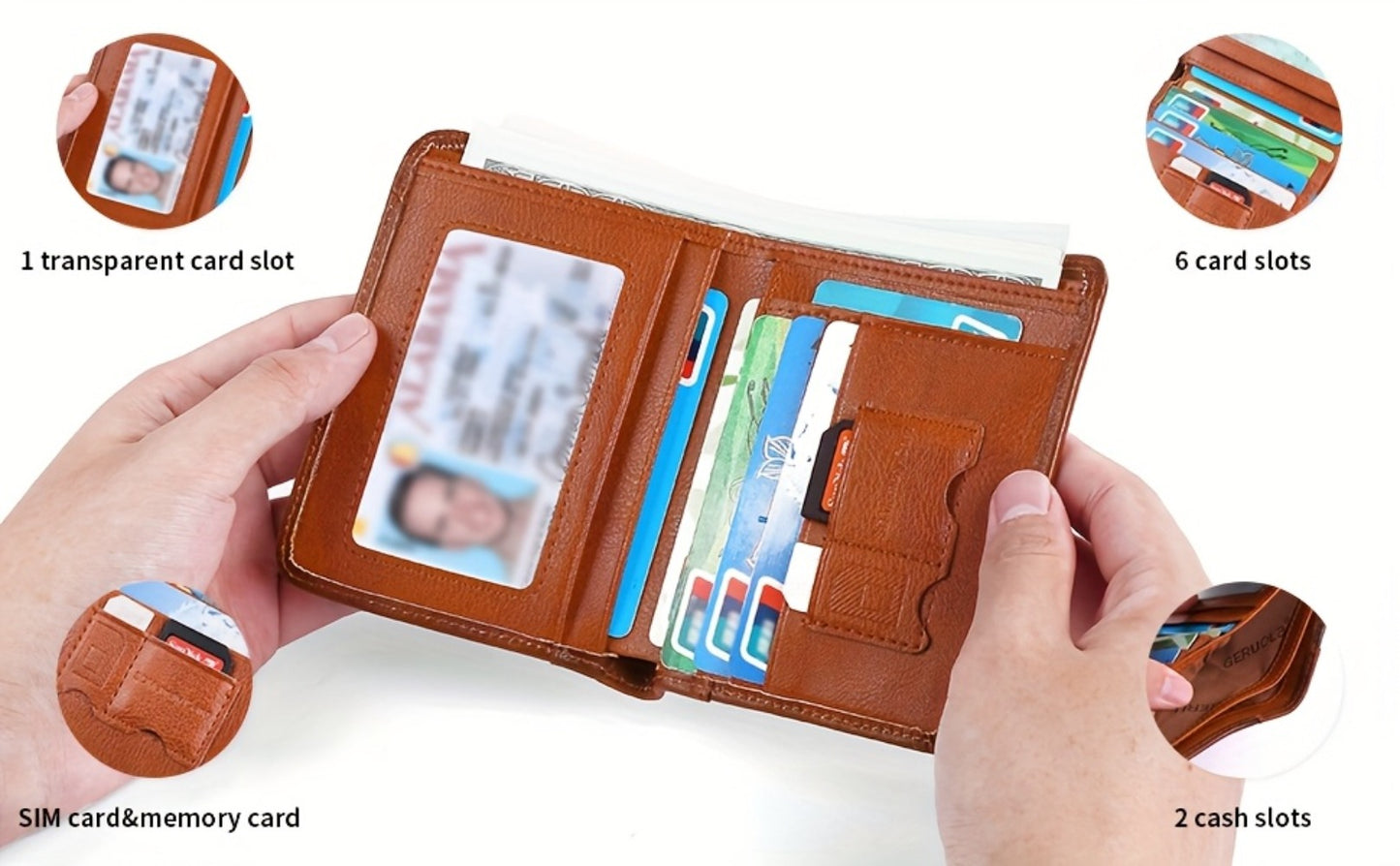 Men's Wallet – RFID Blocking, Short Trifold Money Clip Rfid | Bag Vero – detail view 20