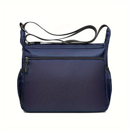 Unisex Adjustable Strap Crossbody Backpack | Multi-pocket Durable Nylon Messenger Bag, Suitable for Daily Commuting, Work, and Travel, Available in Black and Various Colors