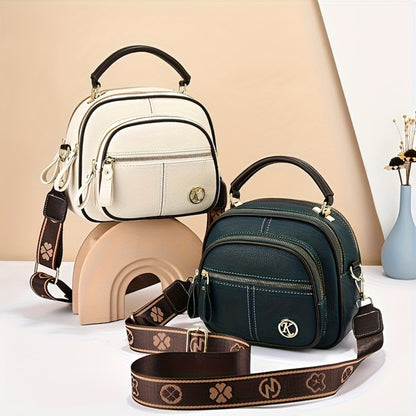 Ladies' Fashionable And Versatile Small Handbag, Multi Pocket Casual Single Shoulder Crossbody Bag, Layered Design with Adjustable Shoulder Straps