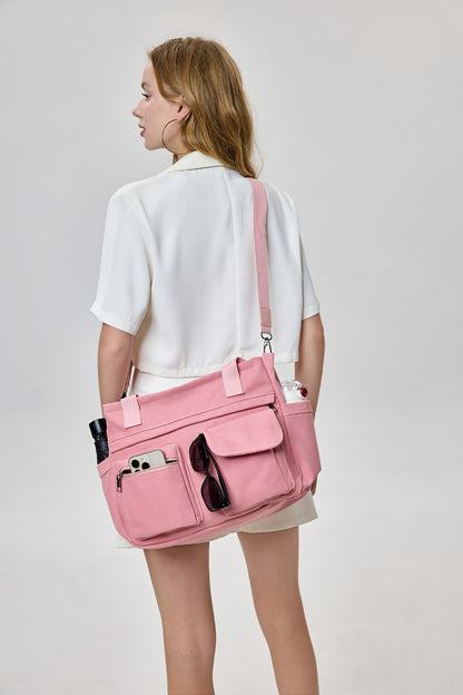 Laptop Bag – 2 Piece, Canvas, Nylon, Adjustable Strap | Bag Vero – detail view 40