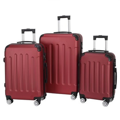 3-in-1 Portable ABS Trolley Case luggage 20" / 24" / 28" Purple