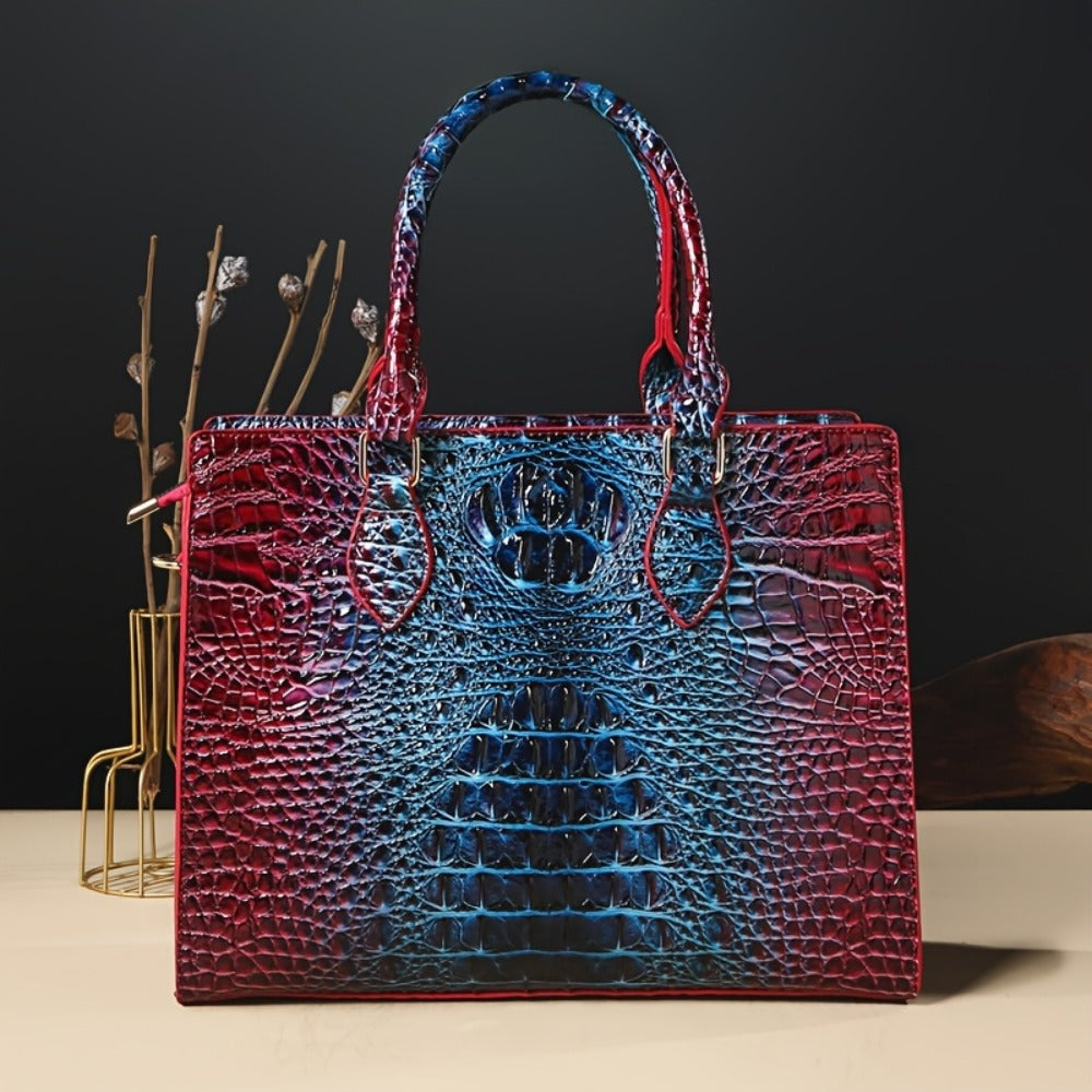 3pcs Set Crocodile Print Tote Bag - Large Capacity, Women'S Fashion Handbag, Shoulder Bag And Purse