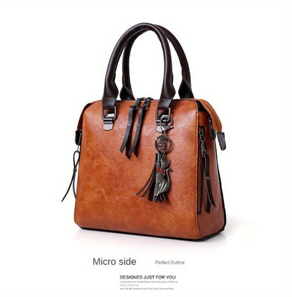 4pcs Vintage Handbag, Adjustable Strap, Casual Handbag
