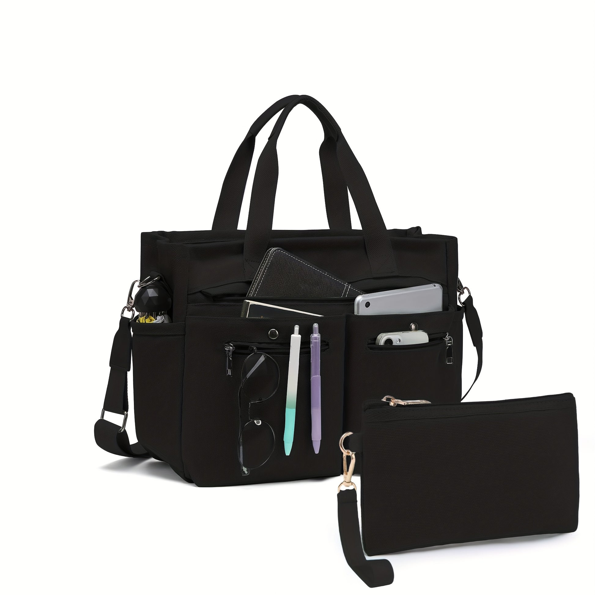 Laptop Bag – 2 Piece, Canvas, for Travel & Work | Bag Vero – detail view 43