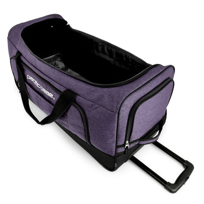 Pacific Gear Keystone 30" Polyester Upright Rolling Duffel Bag | Large Capacity, Lightweight, Retractable Handle & Recessed Wheels | Navy, Bright Red, Black, Grey, Purple, Olive - for Sports, Long Trips, & Camping