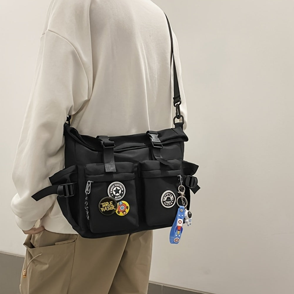 Japanese Ins Men's And Women's Shoulder Bags, Trendy And Fashionable Couple Messenger Bags, Simple And Versatile Crossbody Bags