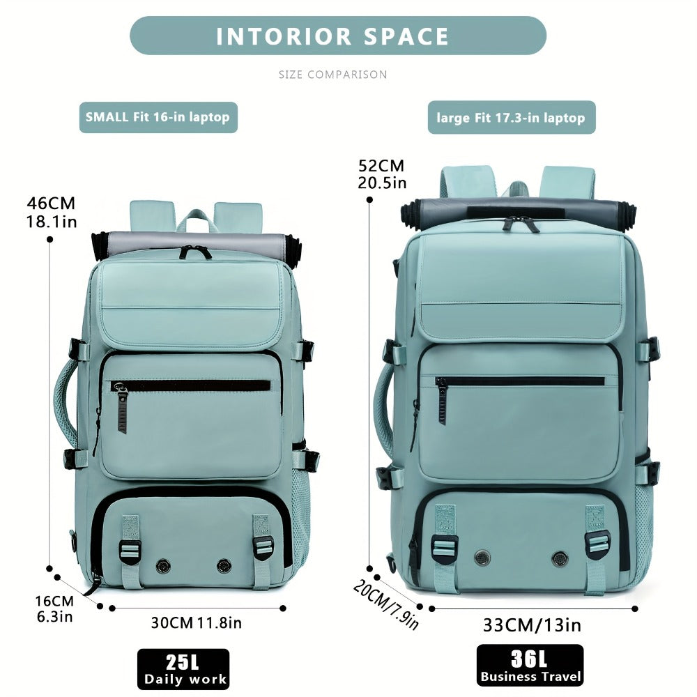 [3-in-1 Convertible Backpack] 3-in-1 Convertible Backpack for Men & Women - Durable, Spacious Business Laptop Bag & Travel Backpack with Shoe Compartment | Ideal for Work, School, Commute, Air Travel | Available in Black & Green - Great Gift for Professio