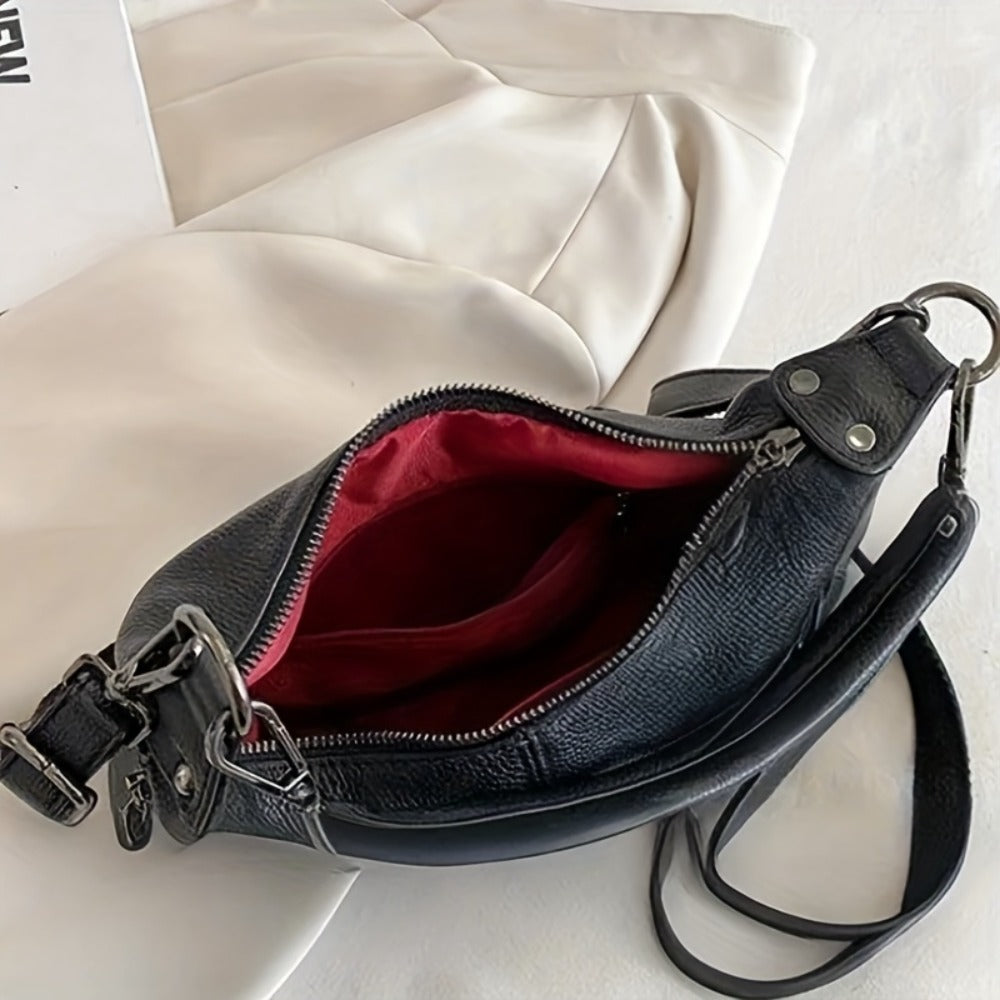 Bolsos Para Mujer Tassel Textured Genuine Genuine Leather Crossbody Bag Shoulder Bag with Adjustable Strap Daily Commuter Versatile Handbag Tote Bag for Women Large Capacity Travel Bags for Women