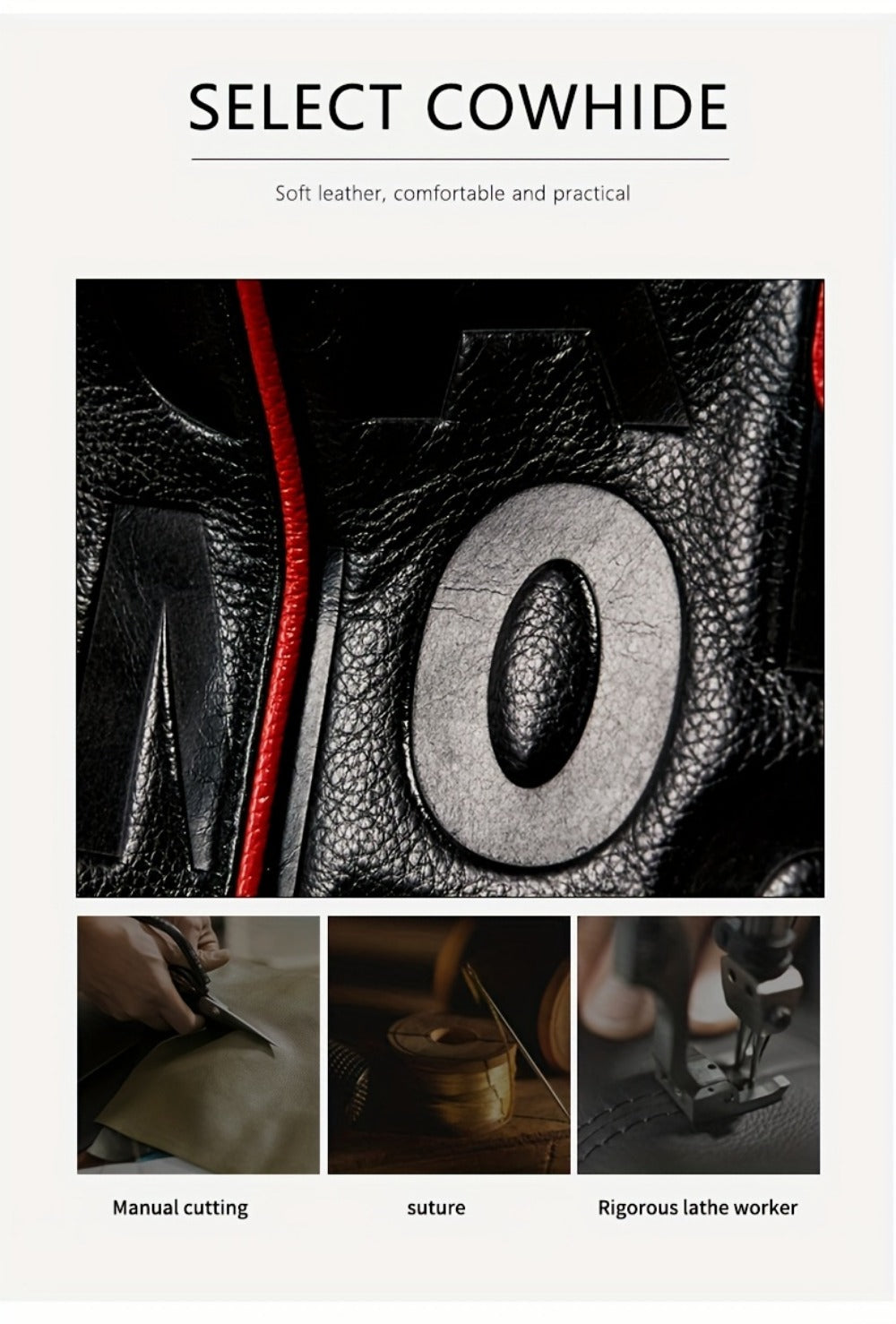 Crossbody Bag for Women – Genuine Leather, Genuine Leather Motorcycle Cowhide Geometric | Bag Vero – detail view 18