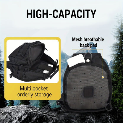 Tactical Outdoor Backpack Unisex, 21.13gal Large Capacity Molle System Rucksack, Multi - Pocket Camping Backpack with Durable 600D Fabric, Ideal for Hiking, Camping, Outdoor Adventures