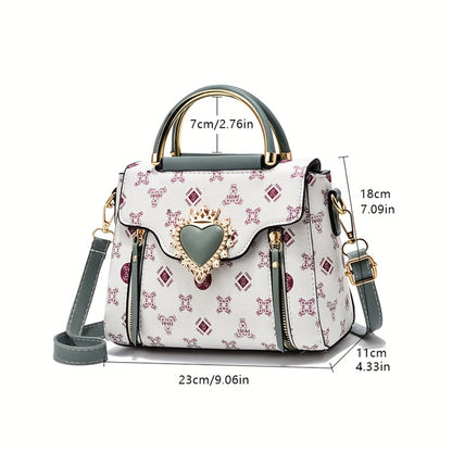 Mini Heart-shaped Women's Bag Shoulder Bag, Simple And Stylish Handbag Messenger Bag