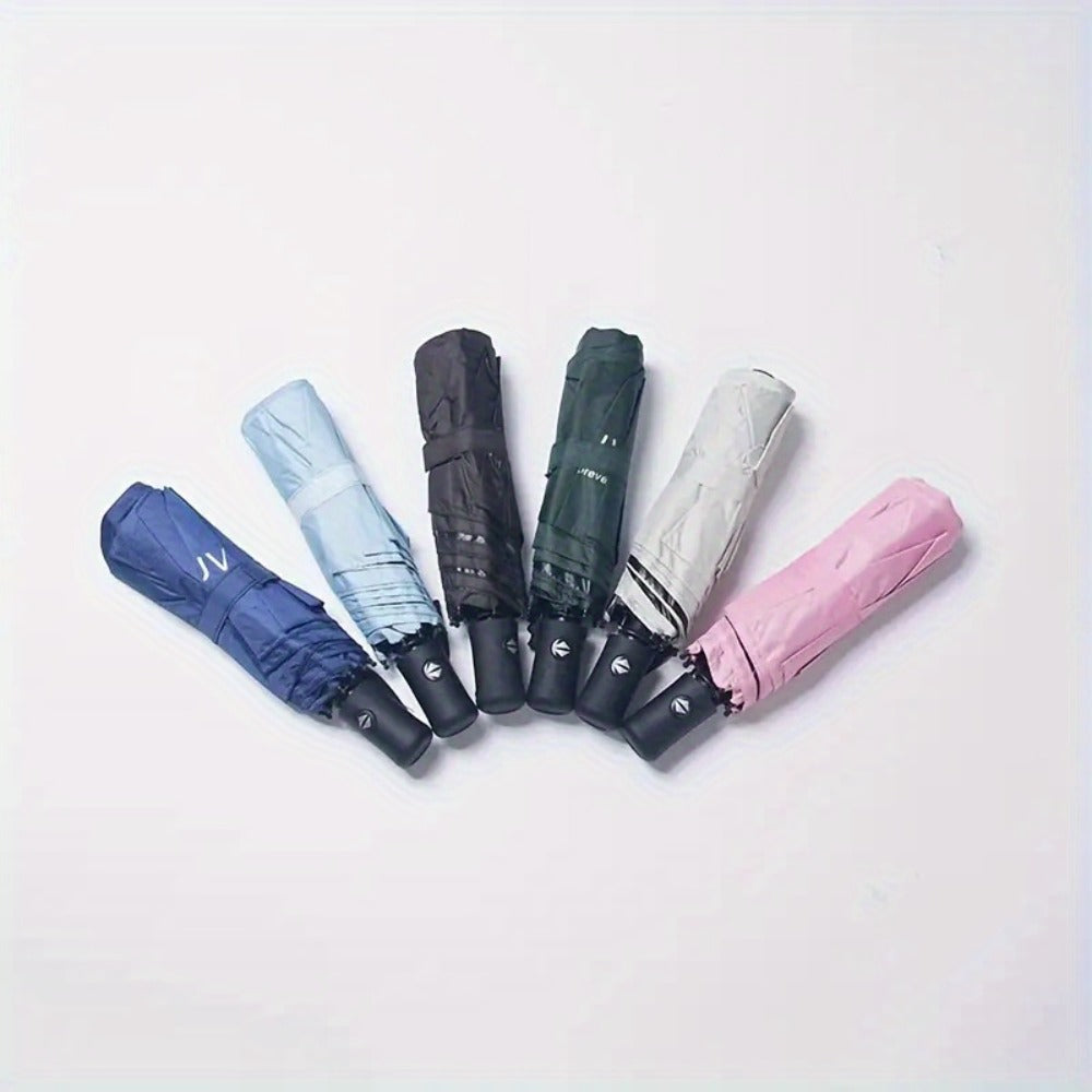 Large Folding Umbrella in a Solid Color, Featuring Outstanding, Lightweight And Waterproof Design, And Automatic Open And Close Functionality, Suitable for Both Men And Women