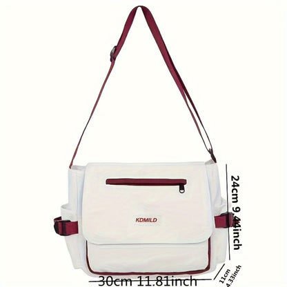 Simple 100pcs Diagonal Bag, Large-capacity Shoulder Bag for Women Commuting, Trendy Men's Diagonal Bag