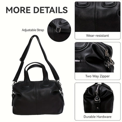 Large Lady Handbag, Large Lady Shoulder Bag, Large Purses for Women, Soft Comfy Solid Color PU Tote Shoulder Bag, All-Match Women's Daily Use Commuter Bags, Womens Handbags, Easter Gifts, Gifts for Mothe, Travel, Cheap