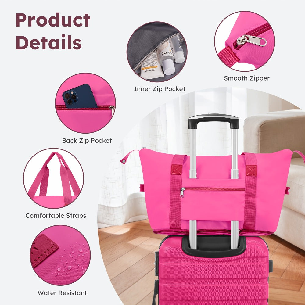 Suitcase Set, Multi-piece Suitcase Set, Abs Material + Safety Combination Lock + Three-section Adjustable Pull Rod +360°, Rich Suitcase Set
