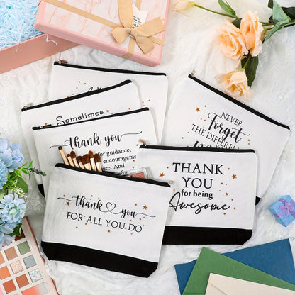 24pcs Bulk Pack 24pcs Tote Bags Suitable for Women Coworkers Employee Appreciation Gifts, Teacher Staff Thank You Gifts, Zipper Closure Makeup Bags with Zipper Closure, Bulk Bulk Tote Bags for Office Supplies