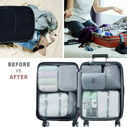 The 8/9pcs Set Includes A Hook Design, Suitable For Multiple Scenarios. It Can Be Hung On Backpacks And Hangers During Business Trips Or Travels Without Taking Up Space. In Student Dormitories, Hanging Items On Bed Frames Or Wardrobes Saves Space.