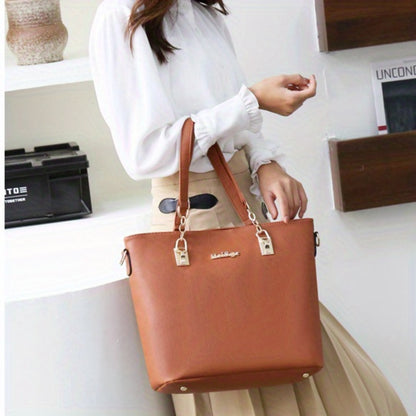6pcs Retro Large Crossbody Bag with Adjustable Strap & Zipper Closure - Multi-Piece Bun Female Bag Set,/ Shoulder Purse Suitable for, Travel, Daily Use,Portable