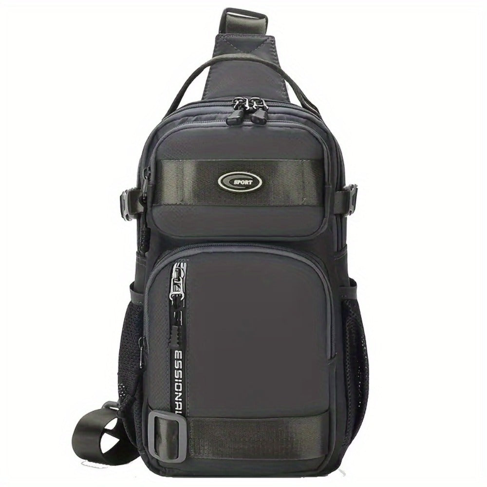 2026 Unisex Large Capacity Backpack - Lightweight Crossbody Bag with Multiple Compartments (Front, Top, Zippered Pocket), Adjustable Strap - Durable Nylon Backpack for Travel, Cycling, Commute, College, Day Trips - Everyday Carry Bag for Men & Women, Trav