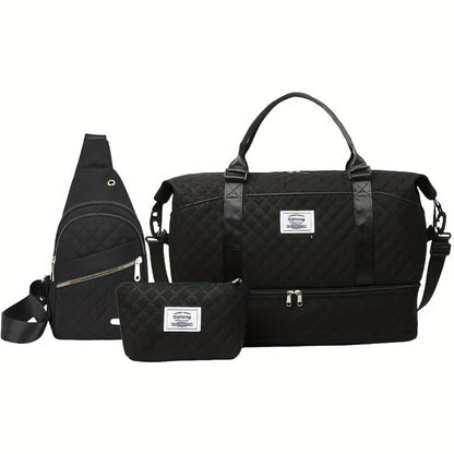 Of 3 Versatile Outdoor Bags Suitable for Travel, Including a Handbag for Women, a Crossbody Bag, a Makeup Pouch, a Beach Tote, a Storage Bag, And a Gym Bag