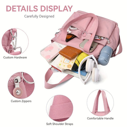 New Style Casual Large Capacity Messenger Bag Commuter Shoulder Bag School Season Student Backpack Fashionable And Versatile, Travel Bag, Work Bag, Bags, Messenger Bag, Adjustable Strap, Casual Commuter Handbag, Simple Classic Casual Shoulder Bag