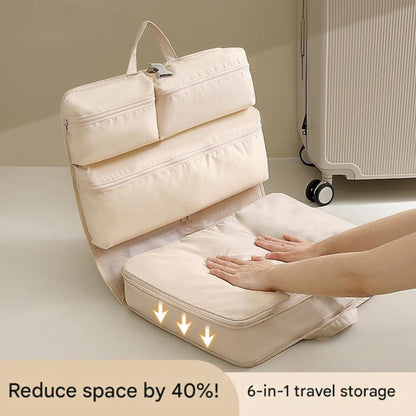 6-in-1 Compression Packing Cubes | Travel Organizer for Clothes, Underwear & Essentials | Foldable & Hangable for Effortless Suitcase Packing