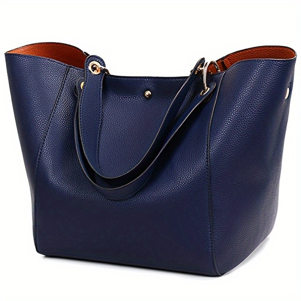 Tote Handbags for Women Large Capacity Work PU Leather Bucket Purse Designer Satchel Hobo Shoulder Bags