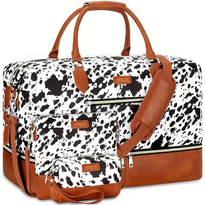 Weekender Bags for Men And Women, Travel Duffel Bag Carry On Overnight Bag, Large Travel Weekender Tote Bag with Shoe Compartment