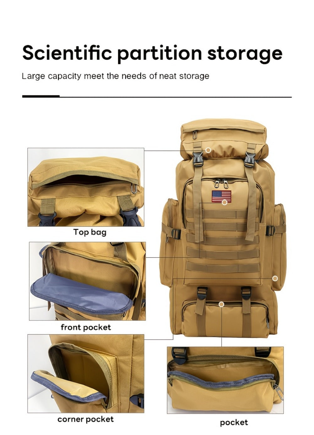 Travel Backpack – 4 Colors, Lightweight, for Travel | Bag Vero – detail view 22