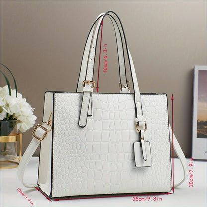 Crossbody Bag for Women – for Work & Everyday Use, Crocodile Print Casual Fashion Mom | Bag Vero – detail view 3