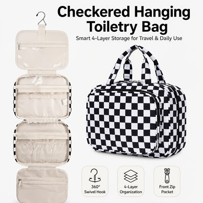 Hanging Toiletry Bag Travel Kit for Men And Women Travel Cosmetic Organizer with More Interior Pockets