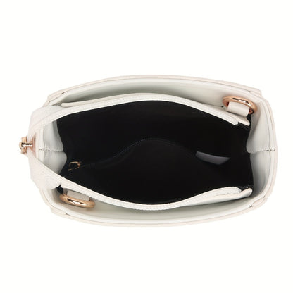 Trendy Popcorn Box Design Handbag for Women, Featuring a Crossbody Style with a Chain Strap, a Distinctive Square Shape, And an Adjustable Wallet