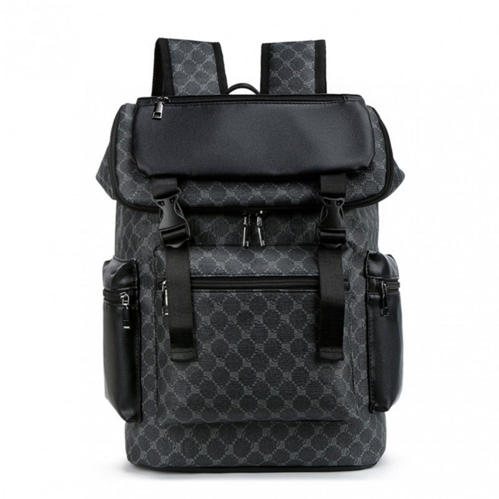 Laptop Backpack – PU Leather, Large Capacity, for Travel & Work | Bag Vero – detail view 3