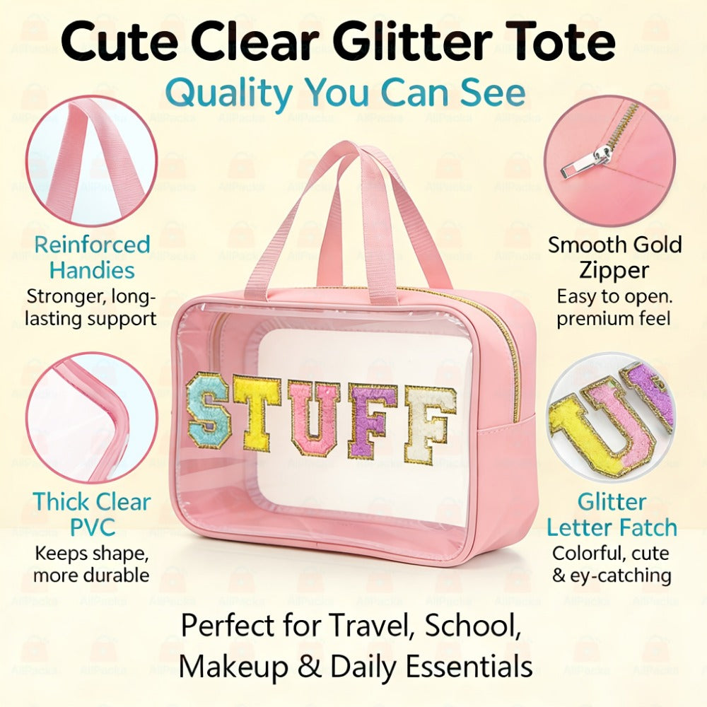 Travel Makeup Bag – PVC, Stuff Embroidered Pvc Makeup Portable | Bag Vero – detail view 6