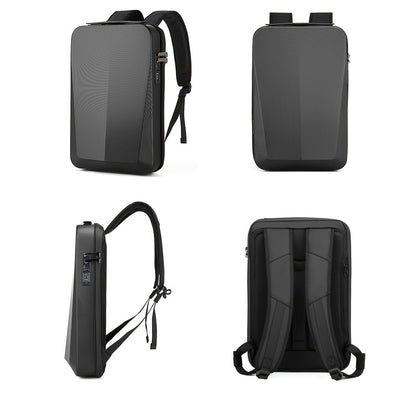 Resilvery New Ultra-Thin Men'S Business Backpack Hard Shell Backpack Laptop E-Sports Business Anti-Theft Computer Bag Hardcore Backpack
