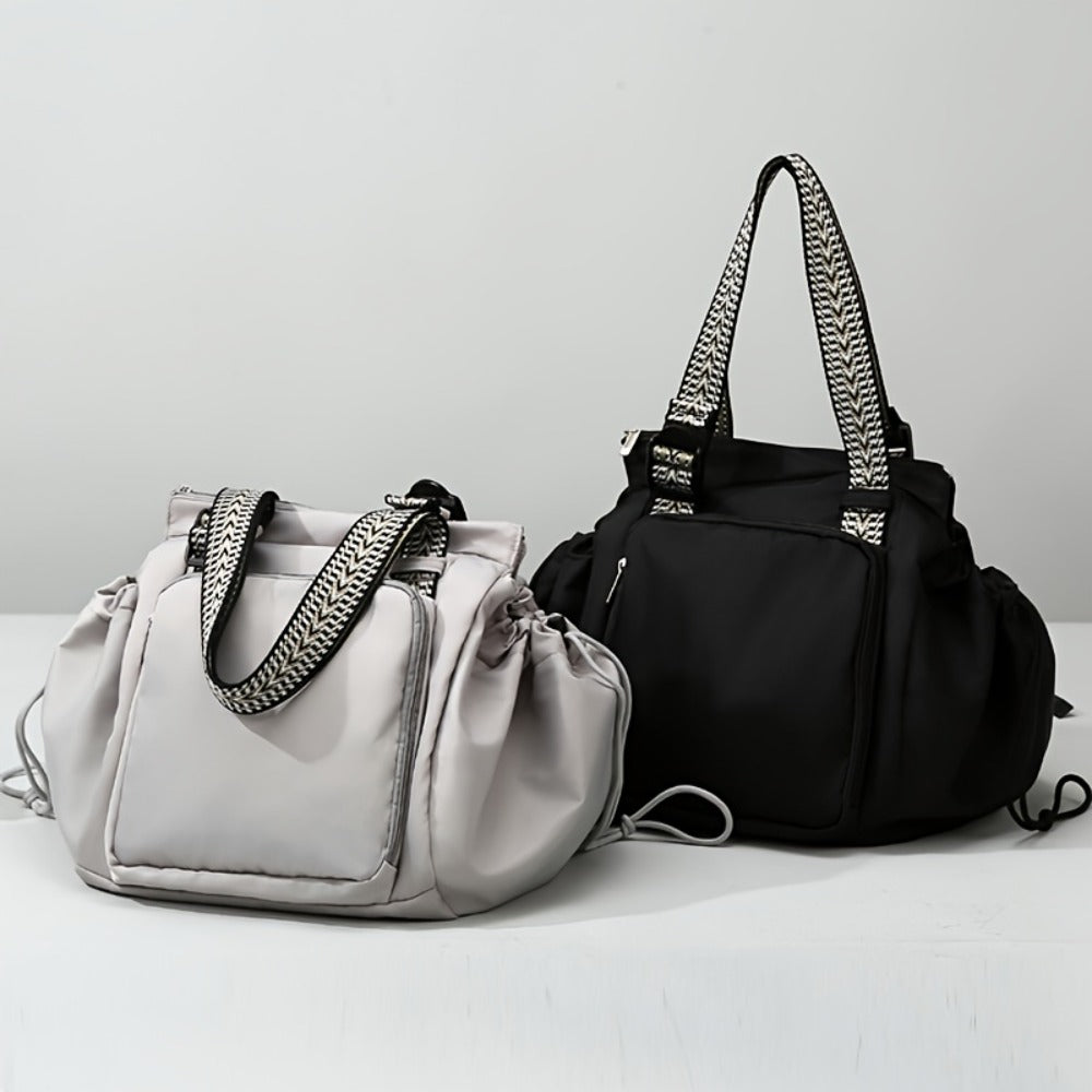 [Foldable Multi-Pocket Bag] Multi-Functional Large-Capacity Drawstring Fitness Bag, Multi-Functional Multi-Form Storage Bag, Suitable for Shopping And Commuting, Supermarket Shopping, Foldable And Expandable, Large-Capacity Multi-Pocket Travel Bag