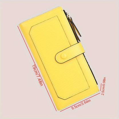[Clutch Wallet Purse] Women's Large Capacity Faux Leather Clutch Wallet Multi Credit Card Holder Organizer Phone Purse Handbag With ID Windows