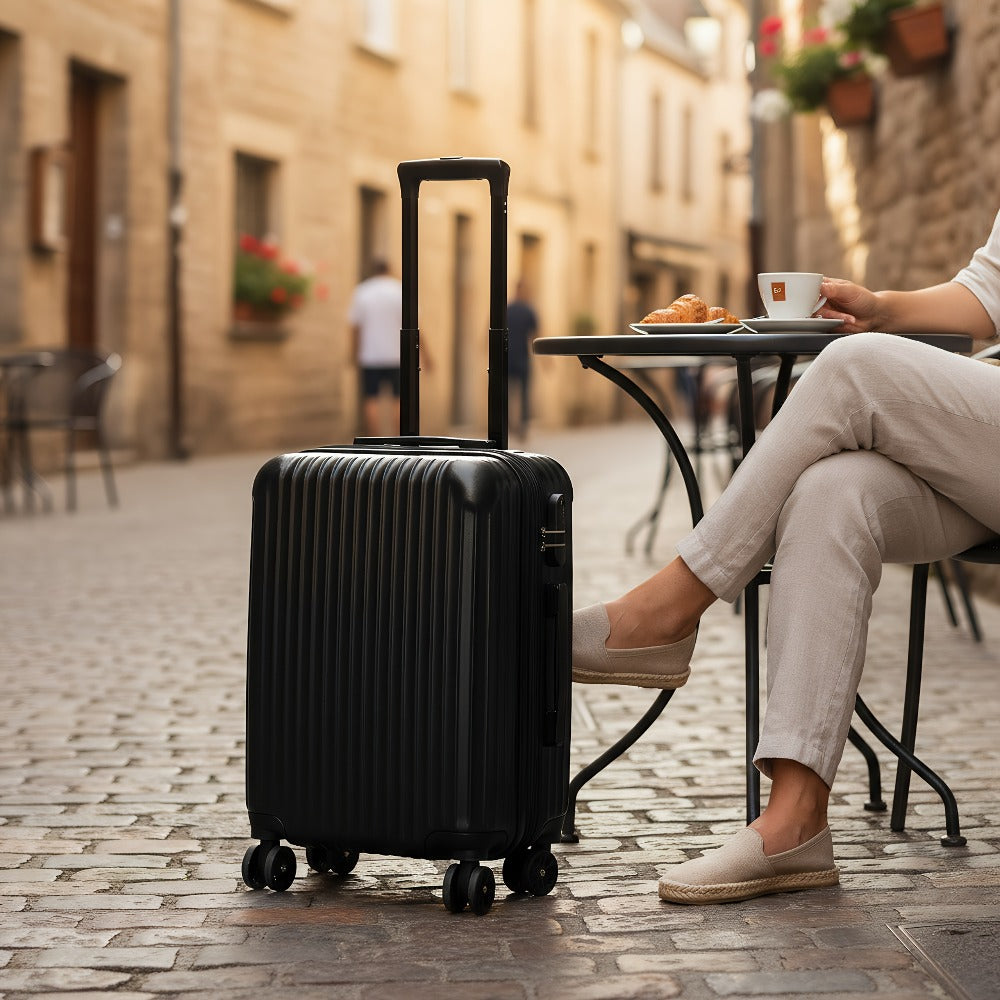Luggage Trolley Case, 20-inch Boarding Case, ABS Lightweight Hard Shell, TSA Lock, 360-degree Smooth Swivel Wheels, Telescopic Handle, Zipper Opening And Closing, Suitable for Various Travel Occasions, Black, White, Silvery, Rose Golden