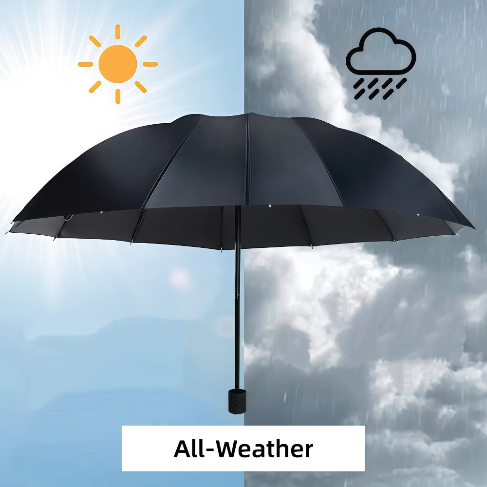 Large Windproof Waterproof Folding Umbrella, All-Weather +, Upgraded Reinforced Thick Steel Ribs, Suitable for Business Men And Women, Reinforced Umbrellas for Rainy And Sunny Days