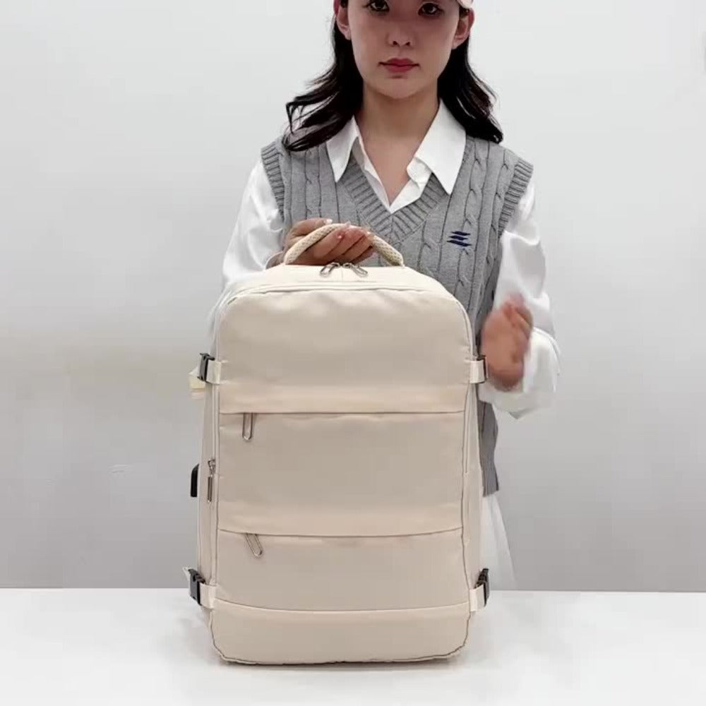 CuteCity Travel Backpack, Unisex Large Capacity Casual Backpack, Stylish And Versatile Multi Compartment Laptop Bag, Men's Business Travel Backpack, Outdoor Portable Multifunctional Multi Pocket Office Commuting Backpack