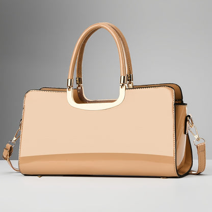 [Evening Wedding Bag] Women's Evening Bag Handbag New Glossy Texture Random Trimming Elegant Women's Bag Single Shoulder Crossbody Hand Carry Suitable for Evening Wedding High-End Women's Bag