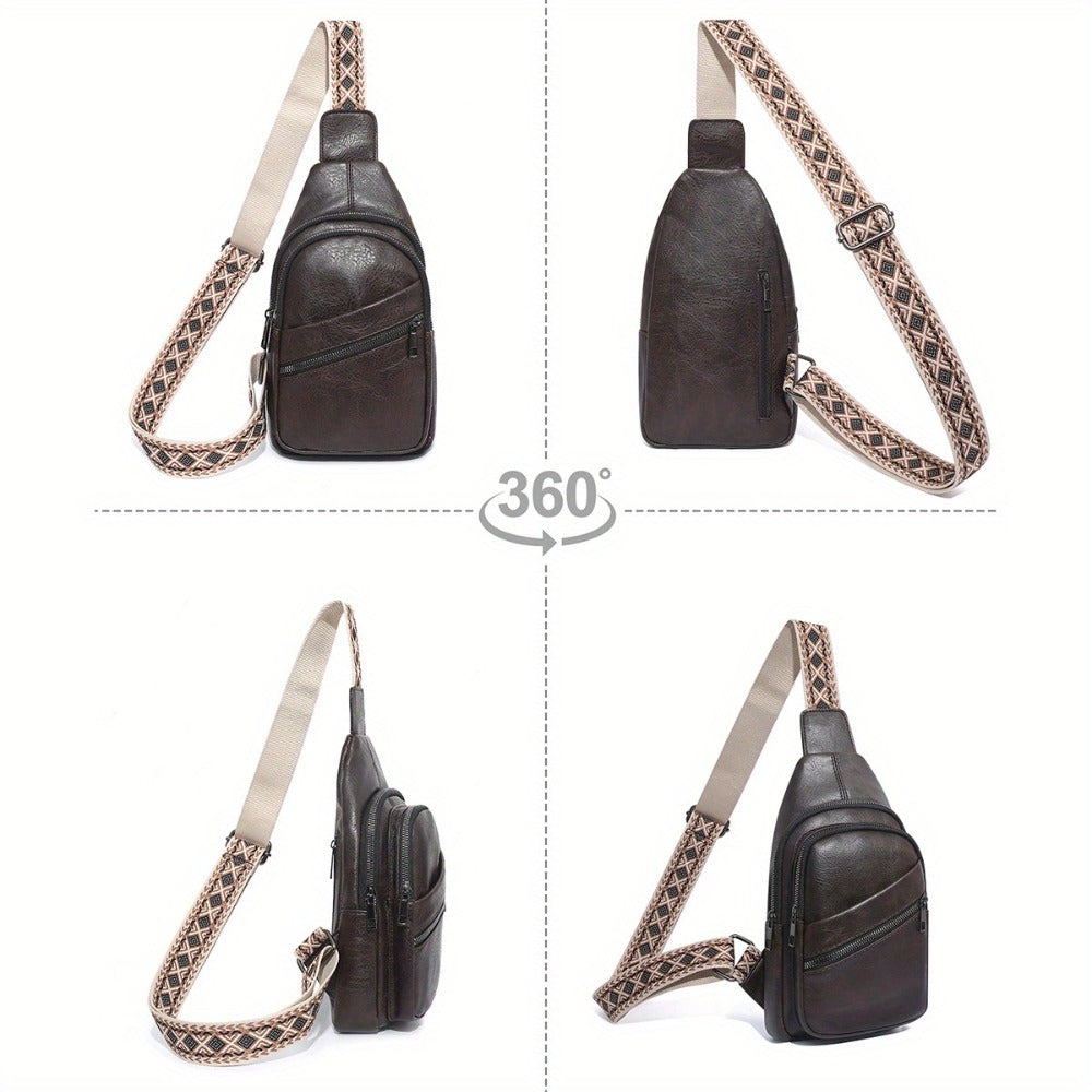 Stylish Crossbody Bag for Women - Multi-Functional Solid Hue - Ideal Chest Bag for Everyday Use, Casual Events & Travel - Lightweight & Comfortable Women'S Sling Shoulder Bag