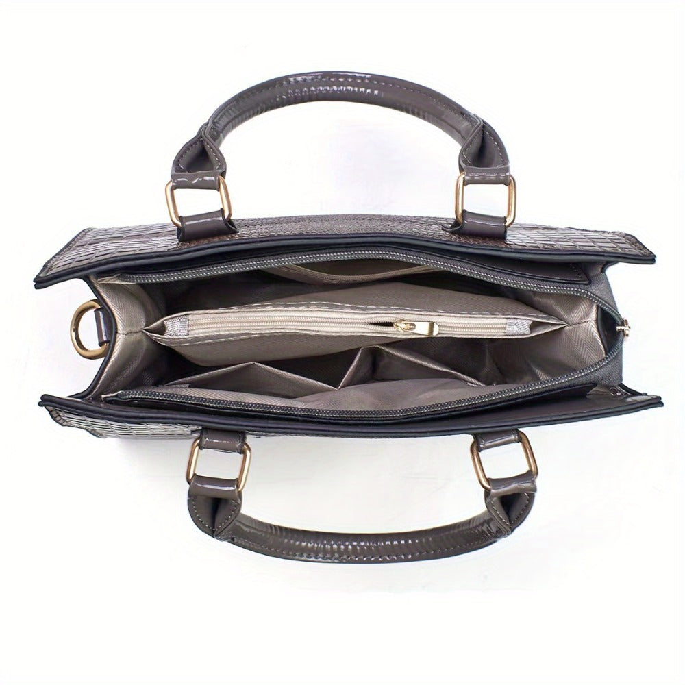 [Elegant Shoulder Bag] 2pcs Set PU Elegant Women's Shoulder Bag, Large Capacity Women's Crossbody Bag, Handbag