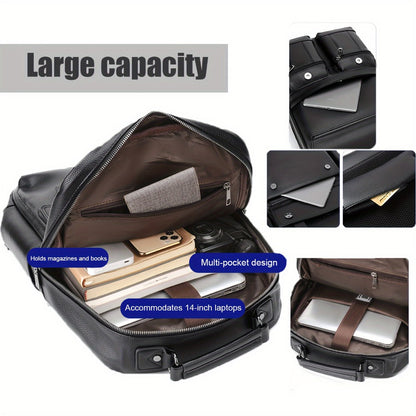 Laptop Backpack – 15.6 Inch, Genuine Leather, USB Charging, for Travel & Work | Bag Vero – detail view 10