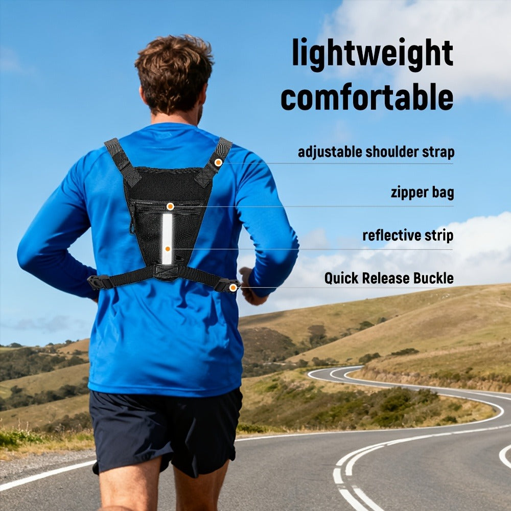 A Men's Multi Style Sports Chest Bag with Hollowed Out Design Tactical Backpack, Suitable for Multiple Scenarios