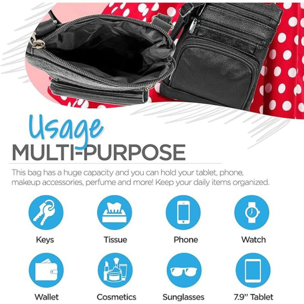 Women's Wallet – Genuine Leather, Multi Pocket, Adjustable Strap | Bag Vero – detail view 85