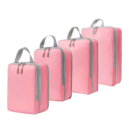 4pcs Set of Multi-functional Luggage Compression Packaging Boxes, Lightweight Travel Luggage Storage Bag Set with Shoe Bags, Expandable Luggage Storage Bag, Space-saving Must-have Accessories for Travel.